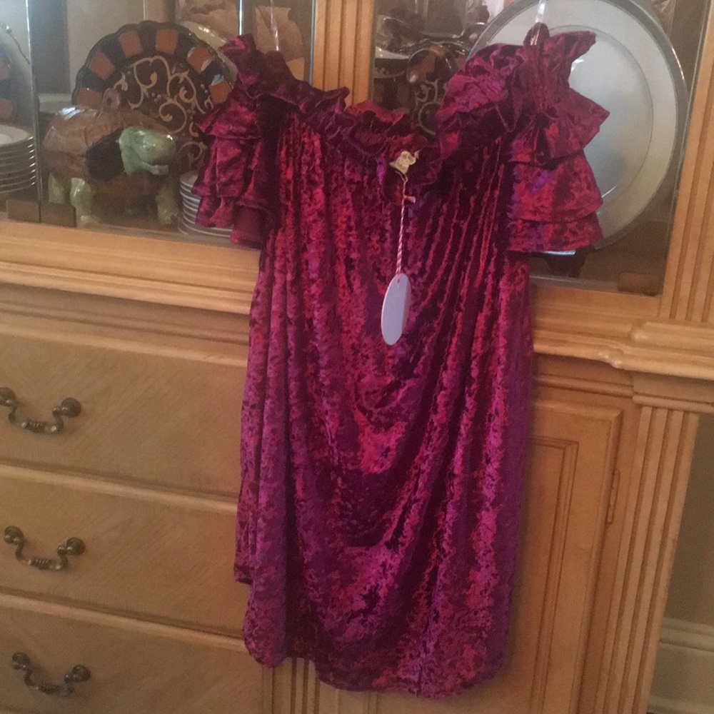 Off the shoulder maroon dress